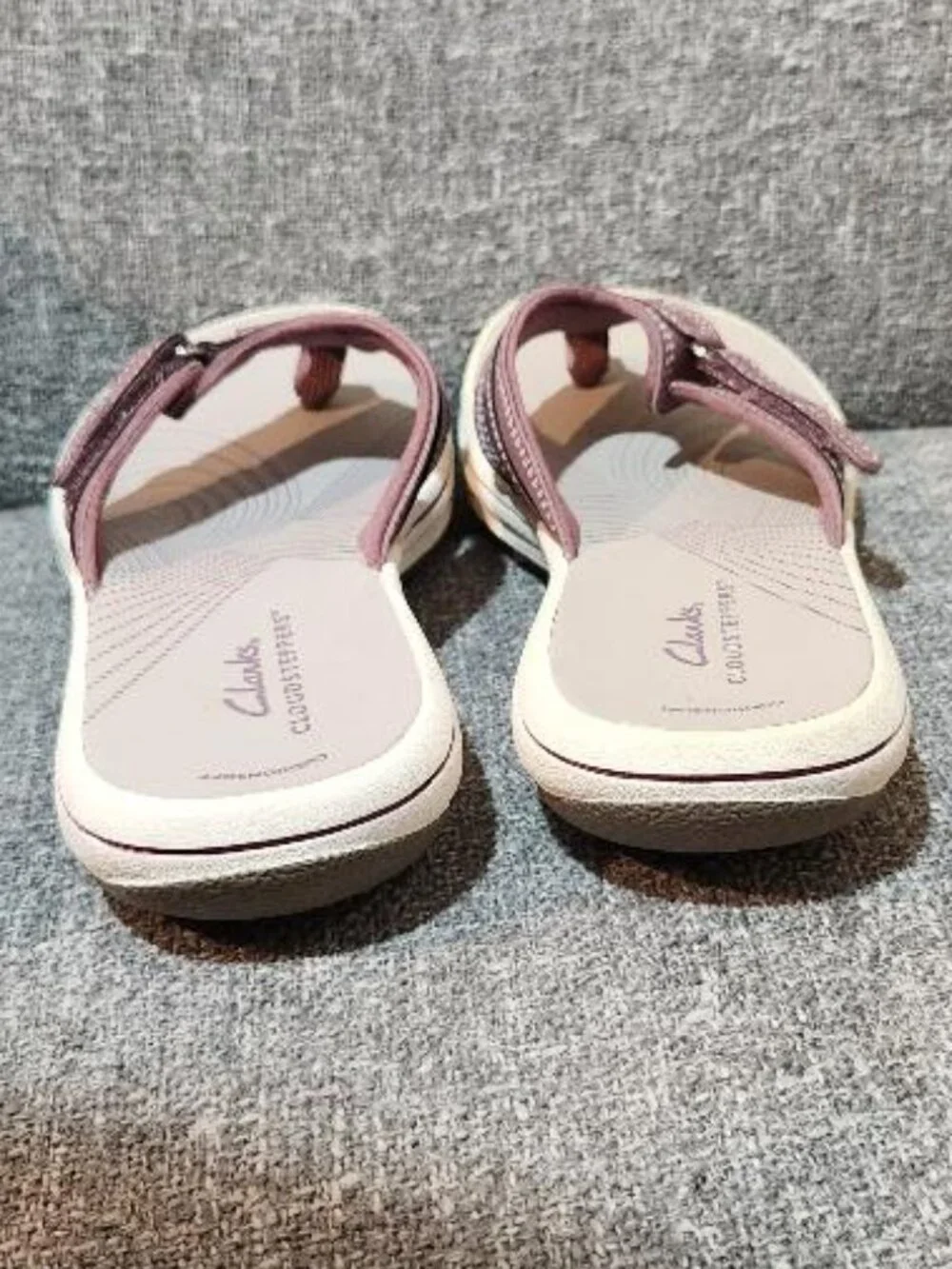 Clarks Cloudsteppers Breeze Sea Sandals Purple - Picture 4 of 6